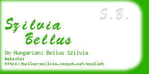 szilvia bellus business card